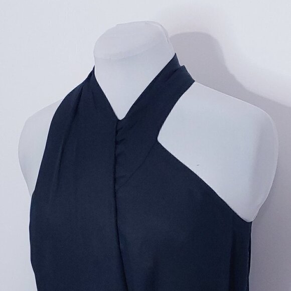 NWT CLUB MONACO Draped pleated cross over belted top - Picture 6 of 16